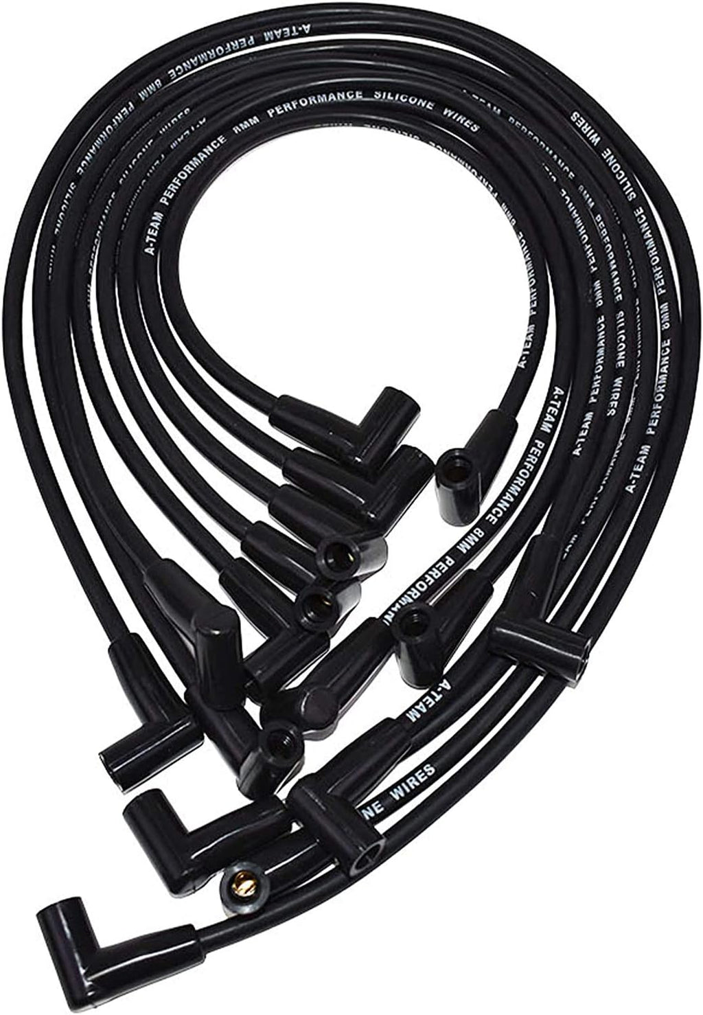 Black 8.0mm Spark Plug Wires Distributor Coil for Chevy Corvette SBC O2879