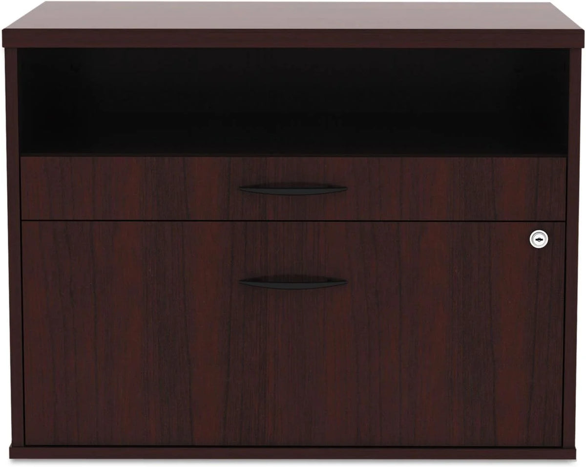 2-Drawer Low File Cabinet Credenza - Mahogany X242