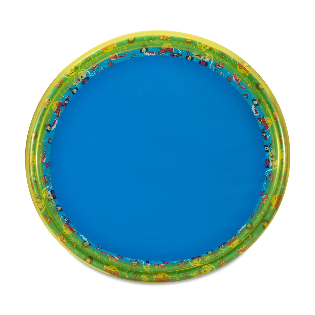 Yellow Round Inflatable 3-Ring Kiddie Pool R97811