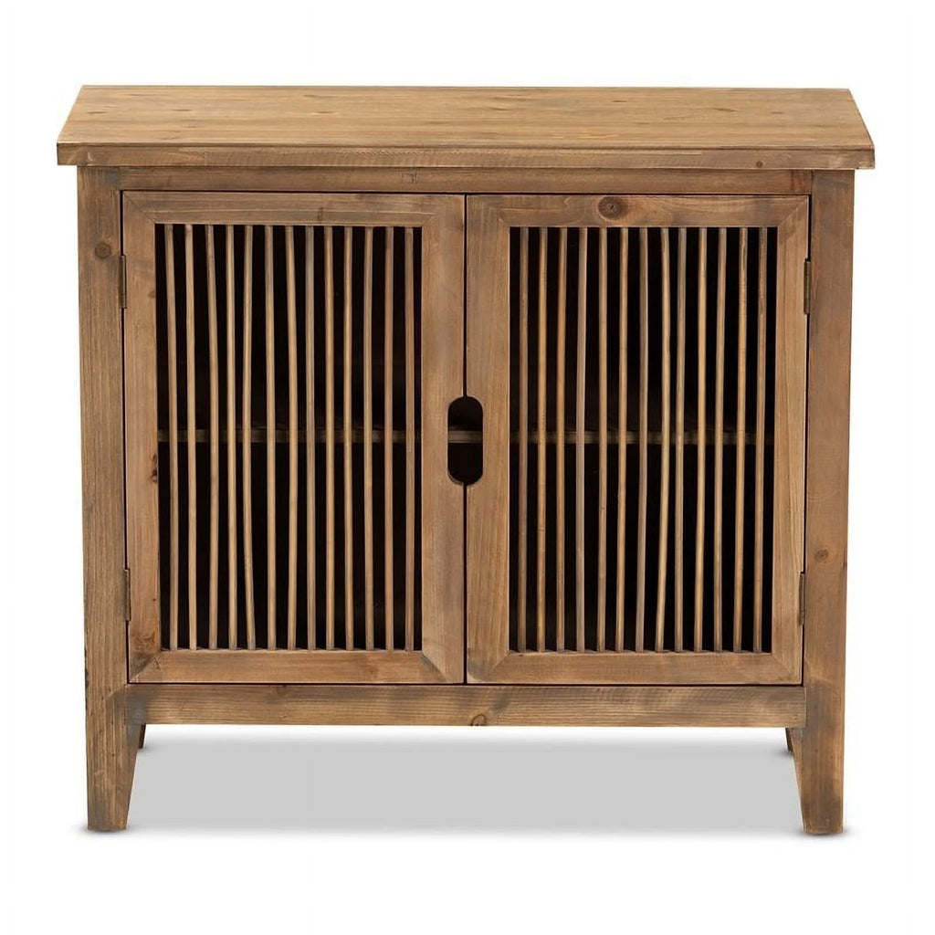Medium Oak 2-Door Wood Storage Cabinet Z56440