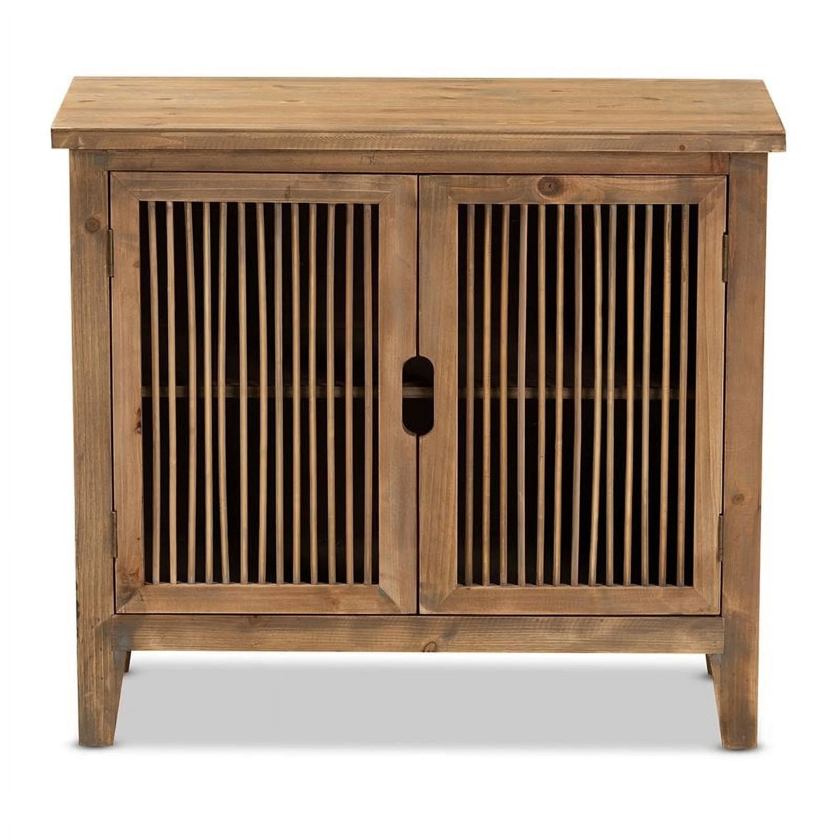 Medium Oak 2-Door Wood Storage Cabinet Z56440