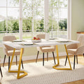 White Faux Marble Dining Table R74115