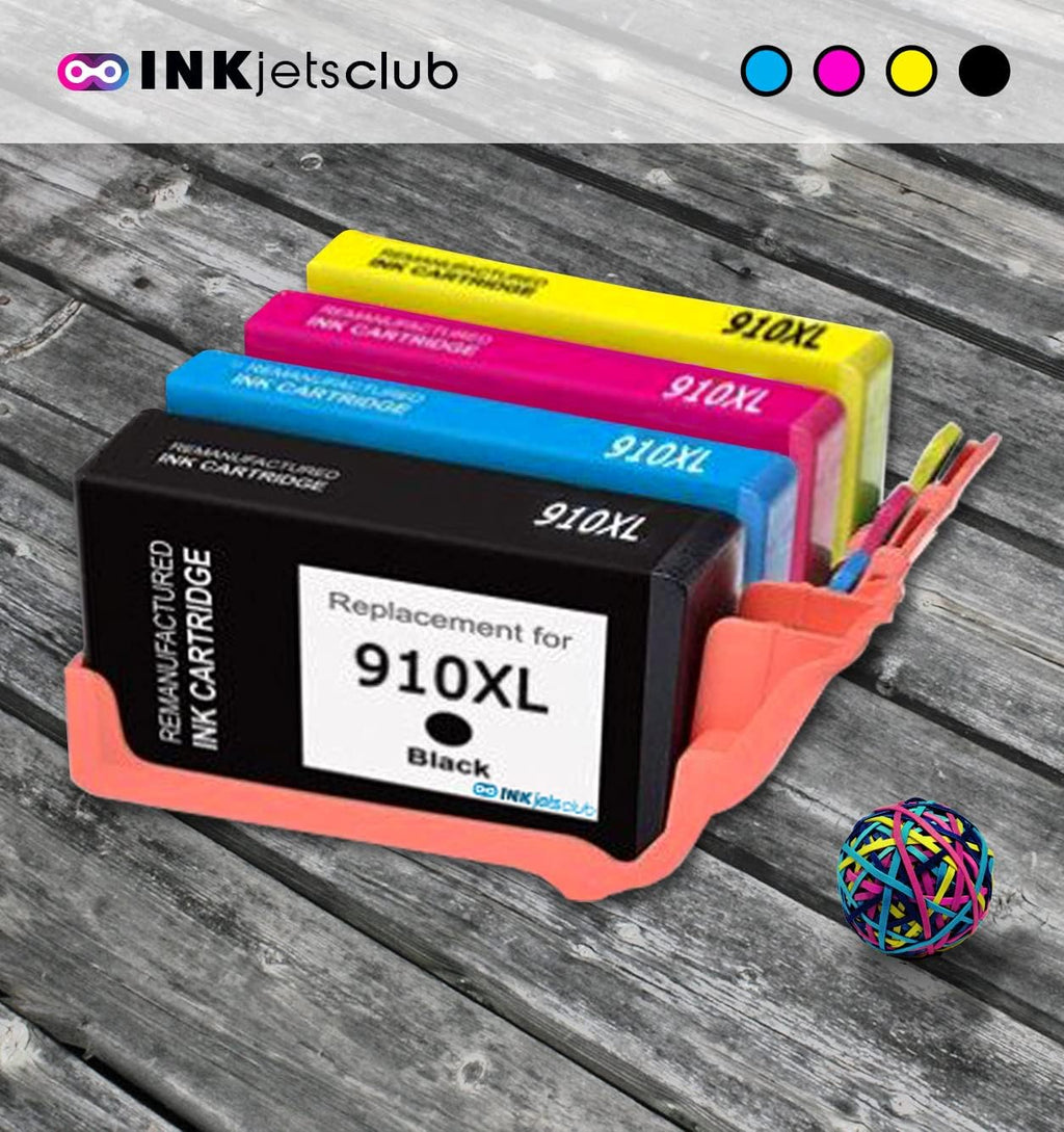 910XL 4 Pack Inkjet Cartridges Black & Colors R61741