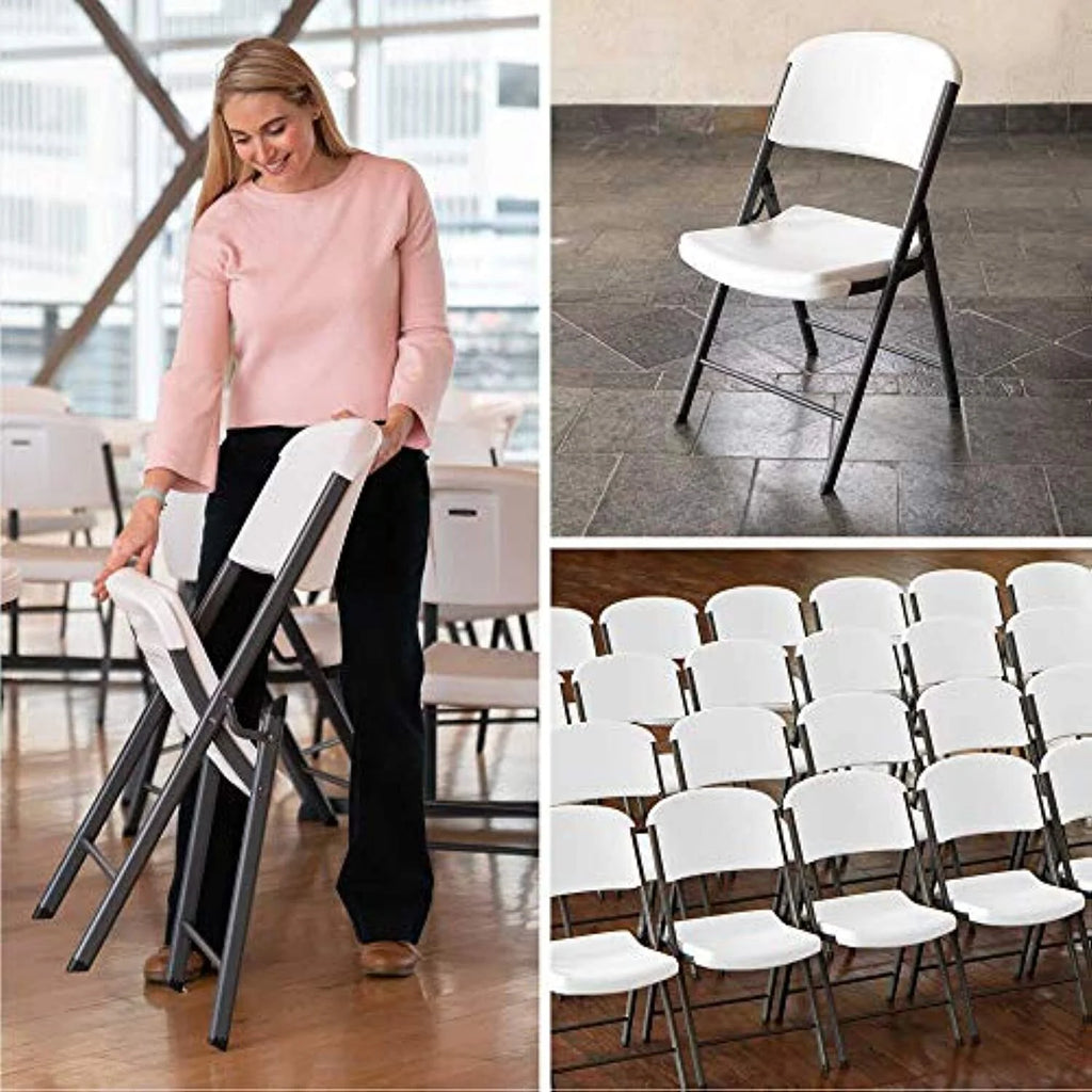White 20 Pack Plastic Folding Chairs Y695