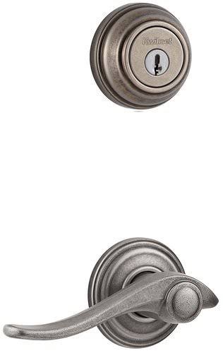 Right Hand Avalon Lever Interior Double Cylinder Handleset Trim Satin Nickel Finish H592