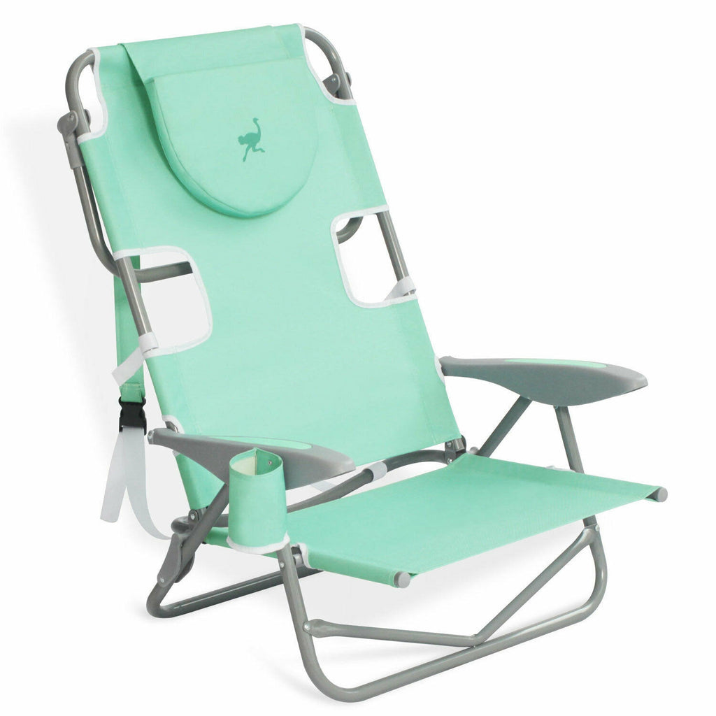 Teal Folding Reclining Outdoor Beach Camping Chair K27914