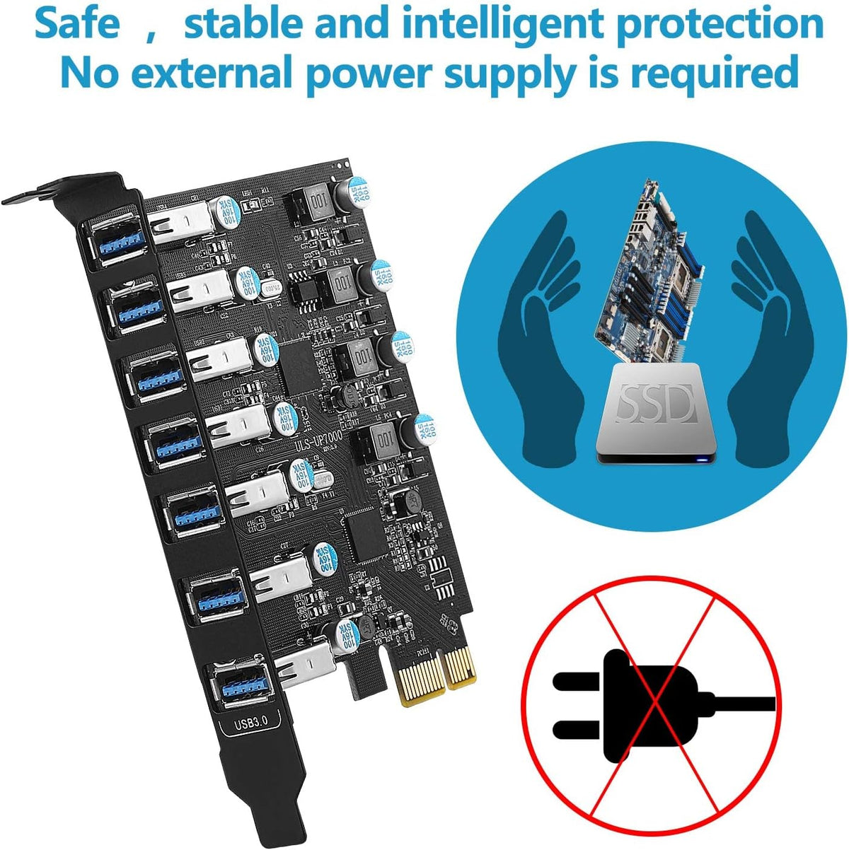 PCI-E to USB 3.0 7-Port Expansion Card H745234