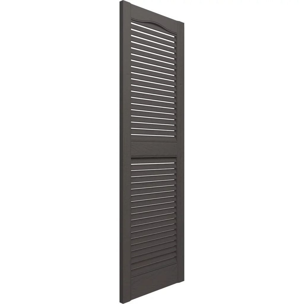 12 in. W x 64 in. H Cathedral Top Open Louver Shutters P85092