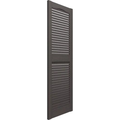 12 in. W x 64 in. H Cathedral Top Open Louver Shutters P85092