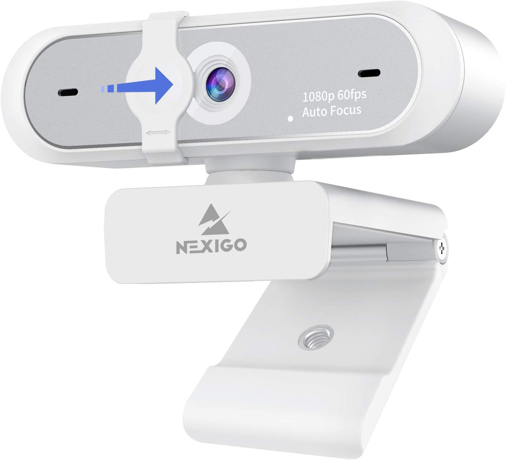 1080P 60FPS Autofocus Webcam with Dual Microphone & Cover, Pack of 2 D33372