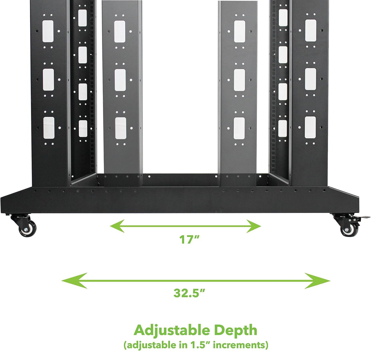 22U 4-Post Open Frame Server Rack Black V8582