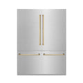 60 Refrigerator with Internal Water & Ice Dispenser in Stainless Steel with Gold Accents I88466