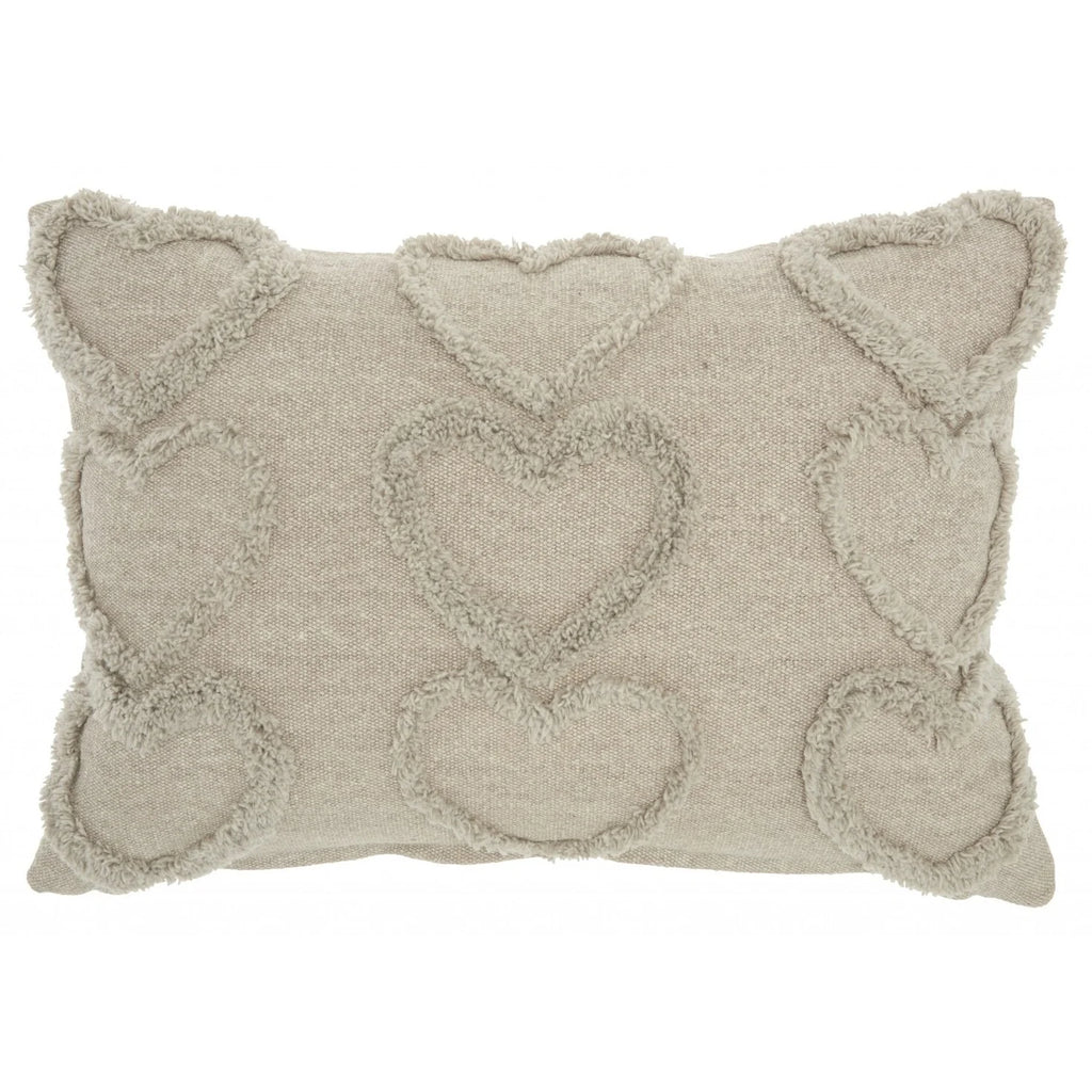 Grey Lumbar Pillow U5601
