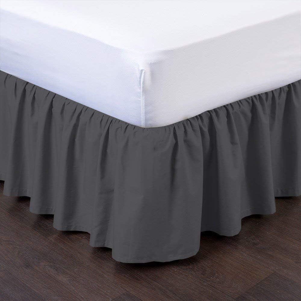 100% Cotton 800 Thread Count Ruffled Bed Skirt (Cal King, Royal Blue) 12 Inch Drop X405