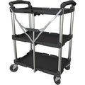 150 lb Capacity 3 Shelf Utility Cart, Black N4457