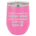 12 oz Double Wall Vacuum Insulated Stainless Steel Stemless Wine Tumbler with Lid C32813
