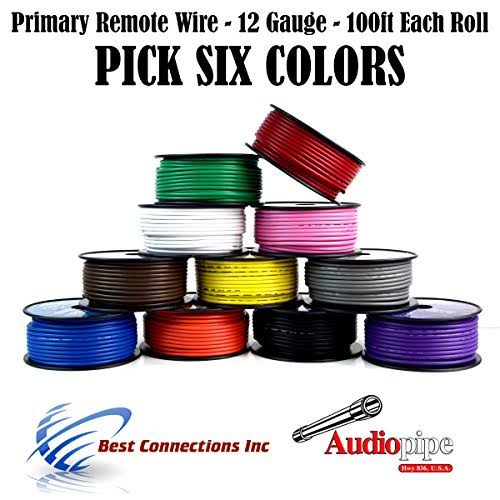 12 GA 100 ft Primary Wire Cable (6 Rolls) G2339