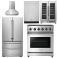 30 Propane Gas Range, Range Hood, Refrigerator, Dishwasher, Wine Cooler S991883