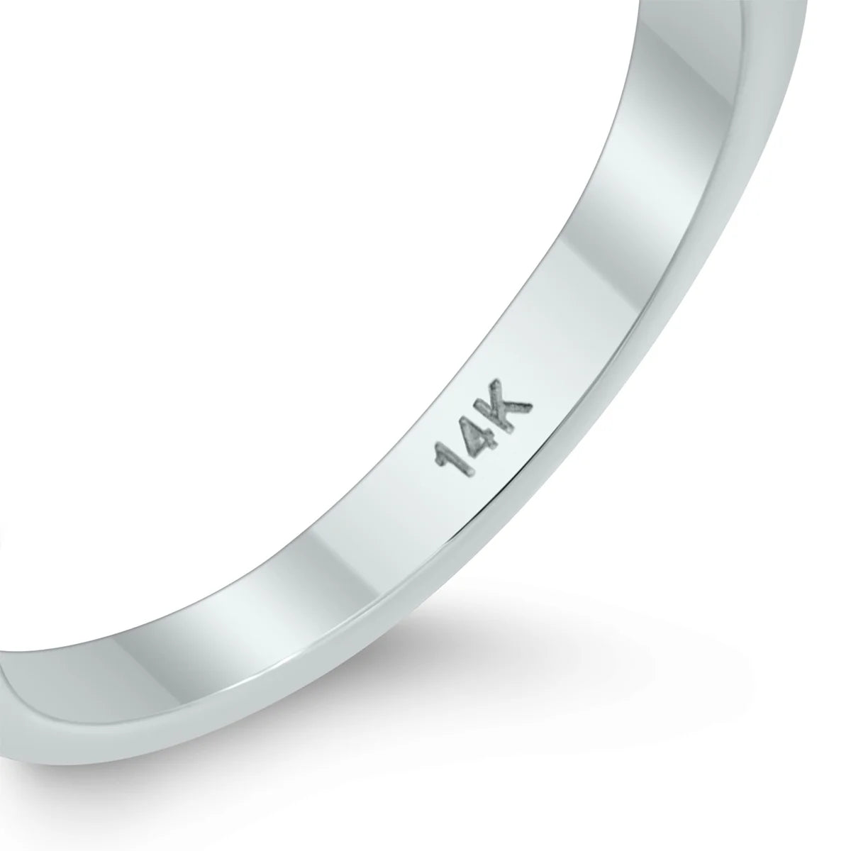 Engraved Diamond Solitaire Ring in 14K White Gold T10189