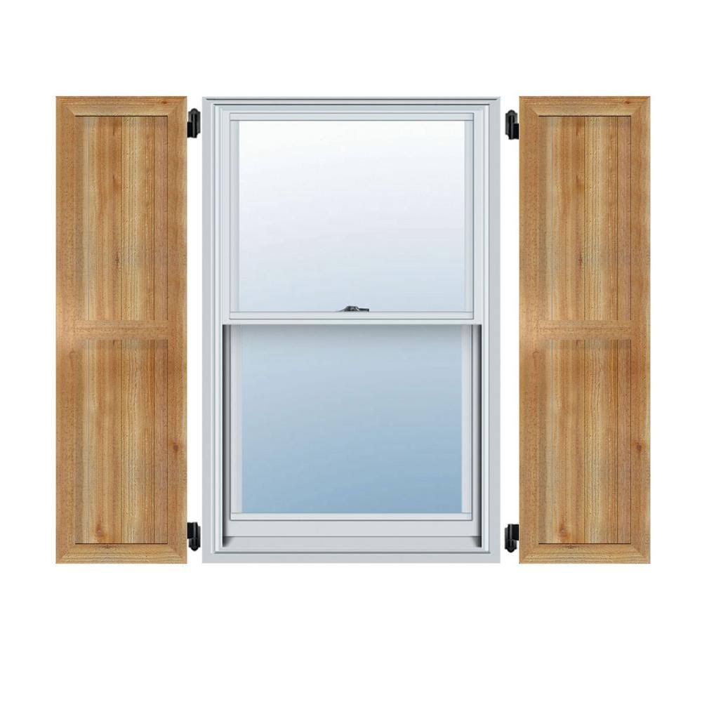Rough Sawn Western Red Cedar Board-n-Batten Shutters (Per Pair) B158419