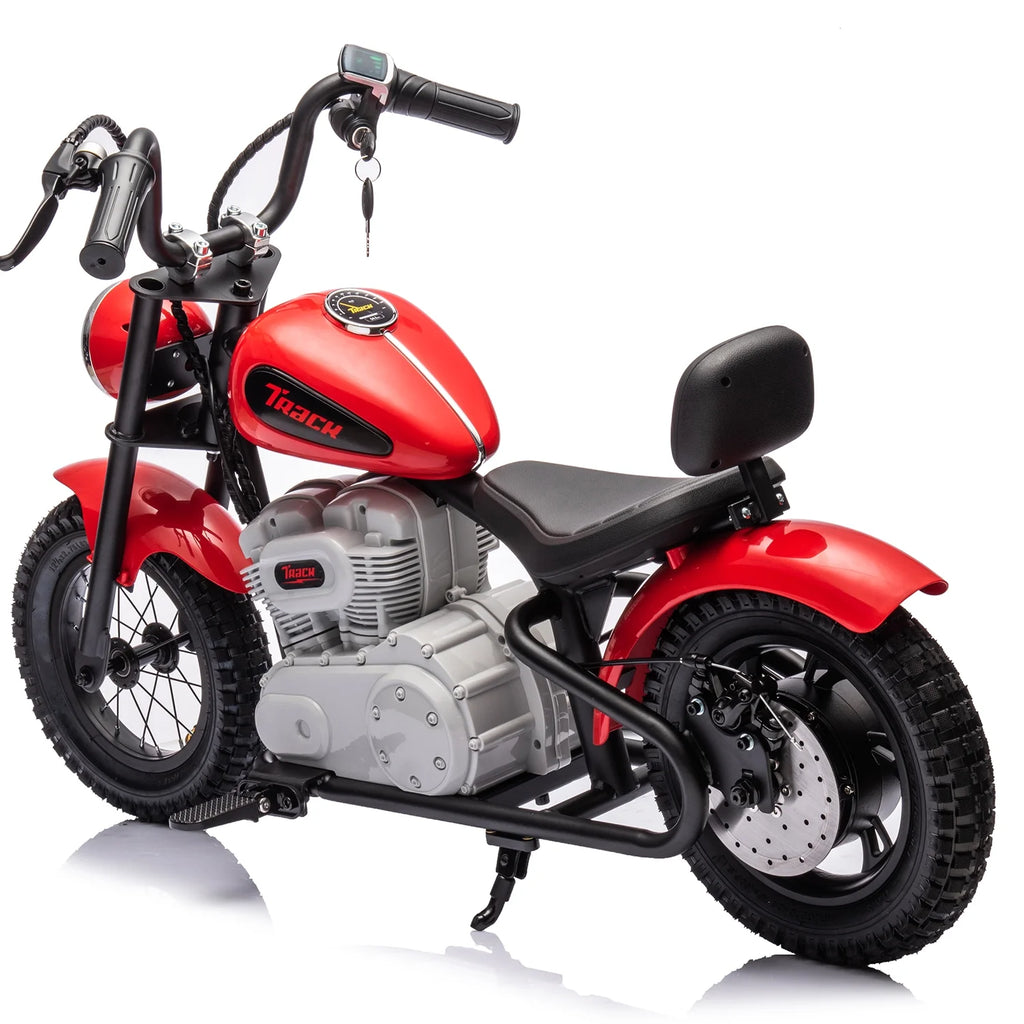 24V Electric Dirt Bike for Kids, Ride on Motorcycle with Twist Grip Throttle, Dual Brakes, Up to 10 MPH, Red H152649
