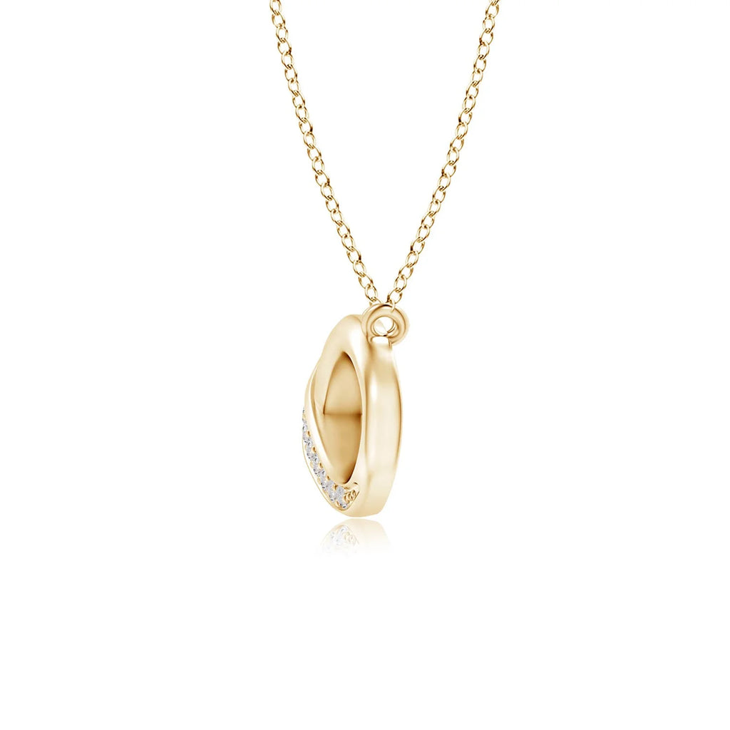 Diamond Infinity Pendant Necklace in 14K Yellow Gold X5306