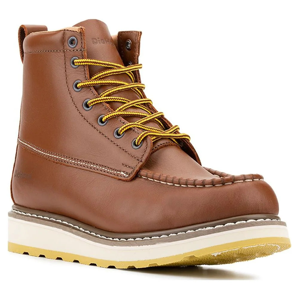 Leather Slip Resistant Soft Toe Work Boots Size 8.5 H260