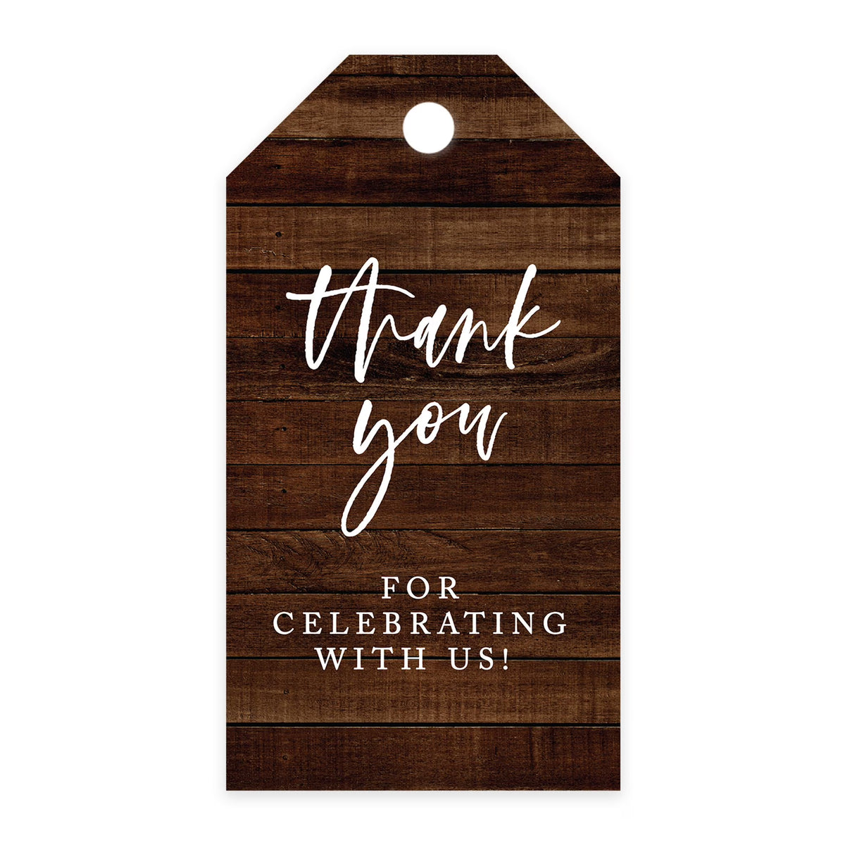 Rustic Wood Cardstock Gift Tags with Bakers Twine 100-Pk Z139871
