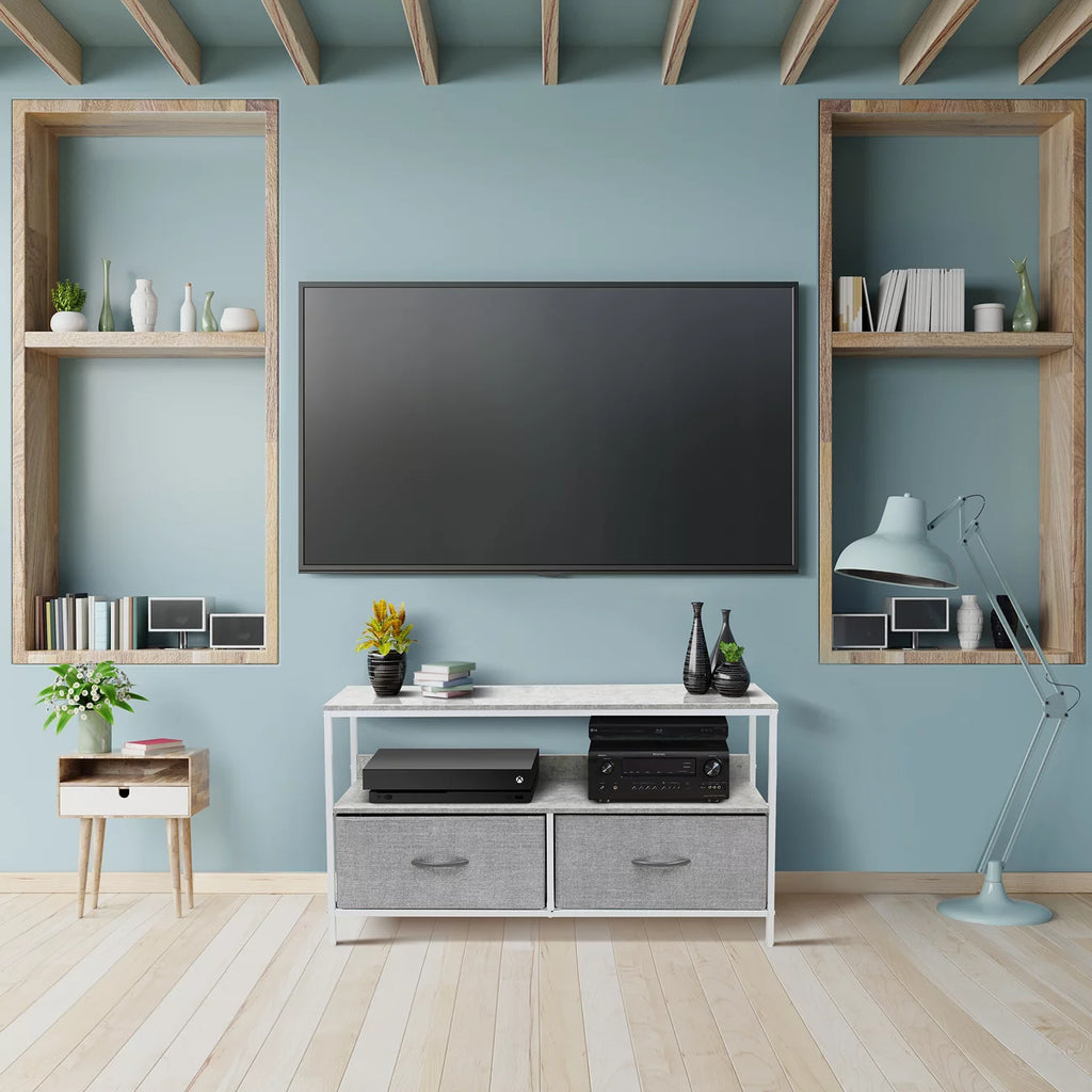 Gray Fabric Bin Dresser TV Stand H932709