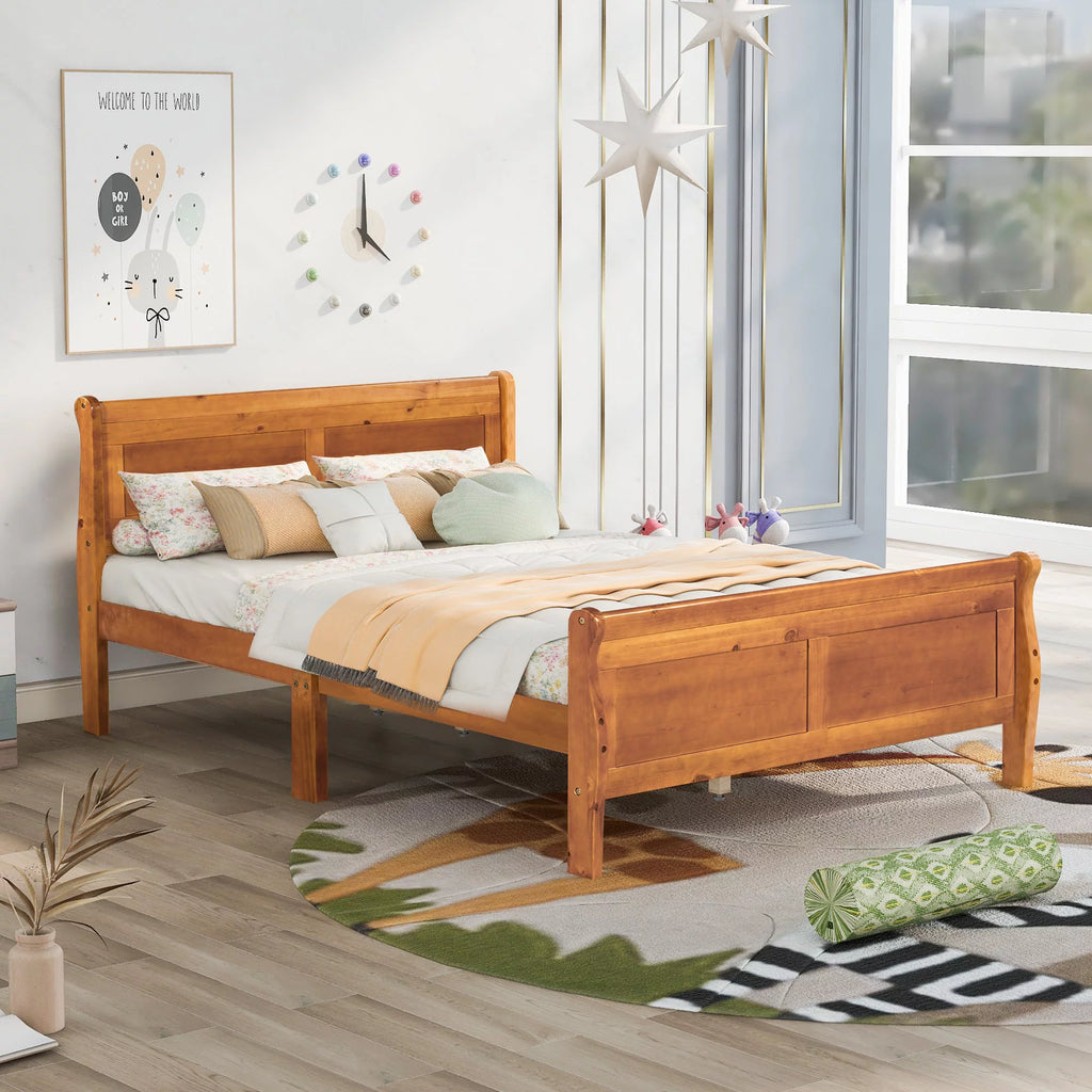 Full Size Wood Platform Bed T702496