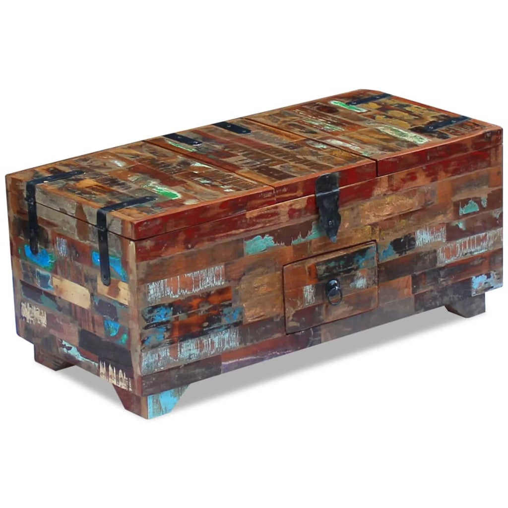 Reclaimed Wood Coffee Table Box Chest O171642
