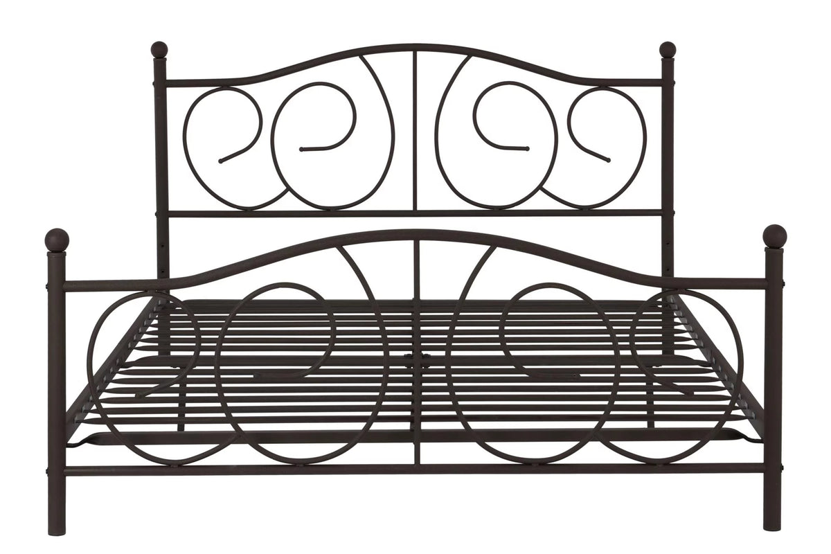 Queen Bronze Metal Platform Bed Y2873