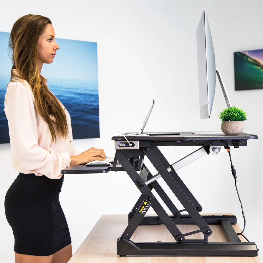 Electric Standing Desk Converter with USB Port V210