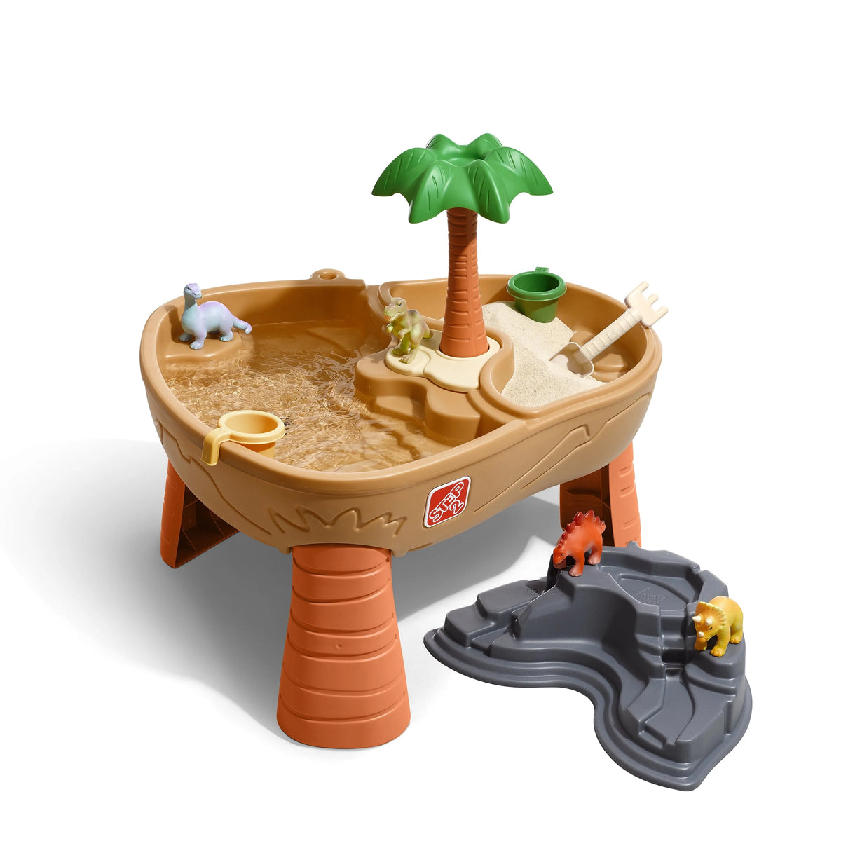 Plastic Sandbox and Water Table with 7-piece Dinosaur Playset U365241
