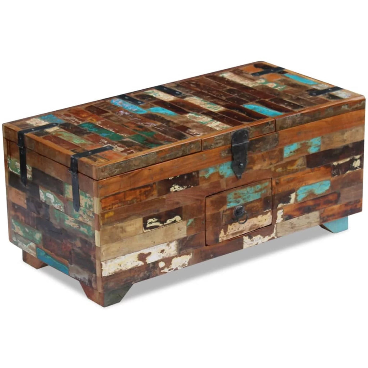 Reclaimed Wood Coffee Table Box Chest O171642