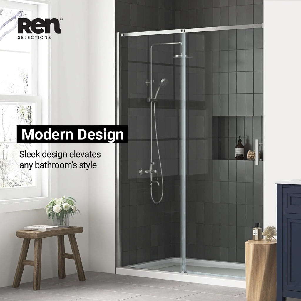 Sliding Shower Door with Satin Nickel Finish S9034