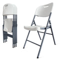 White 20 Pack Plastic Folding Chairs Y695