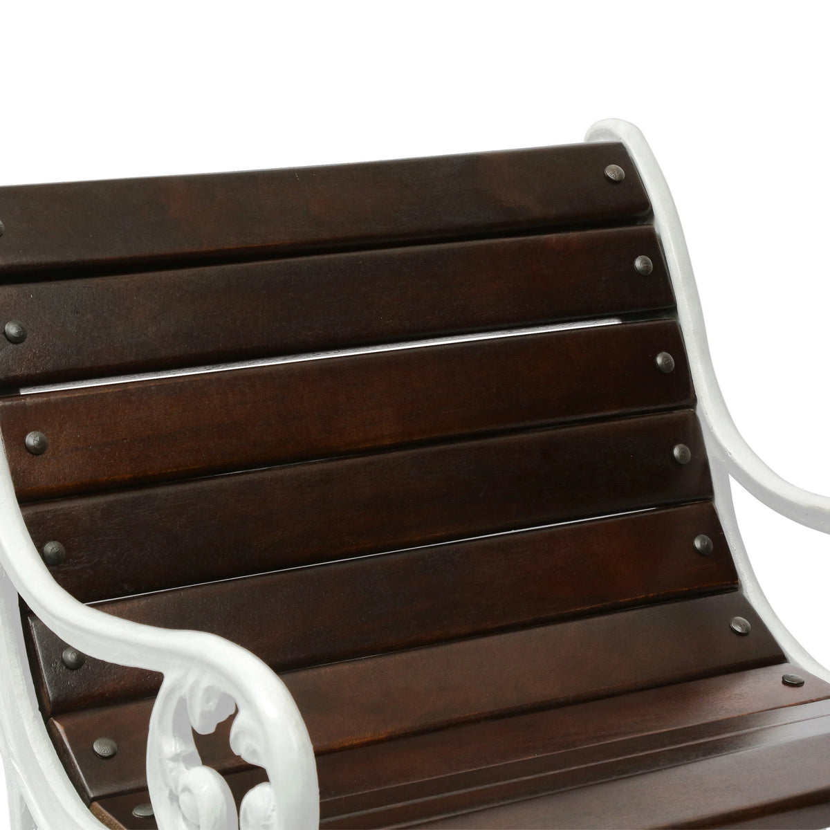 Handmade Mango Wood and Cast Iron Accent Chair M51616