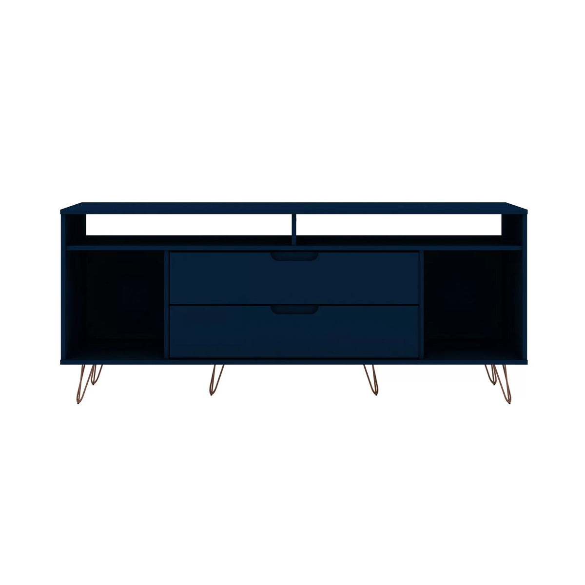 Wood TV Stand for TVs up to 60" in Midnight Blue J678496