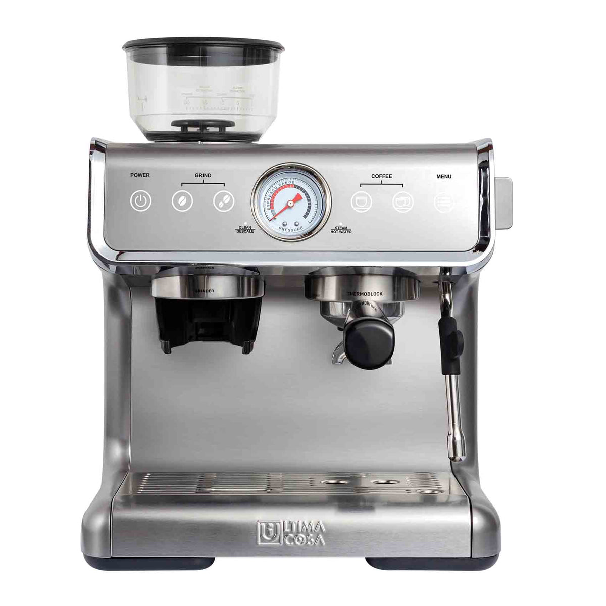 Semi-Automatic Espresso Machine Silver 2 Litre Water Tank K10630