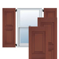 15 in. x 72 in. Exterior Real Wood Raised Panel Shutters Pair Z329480