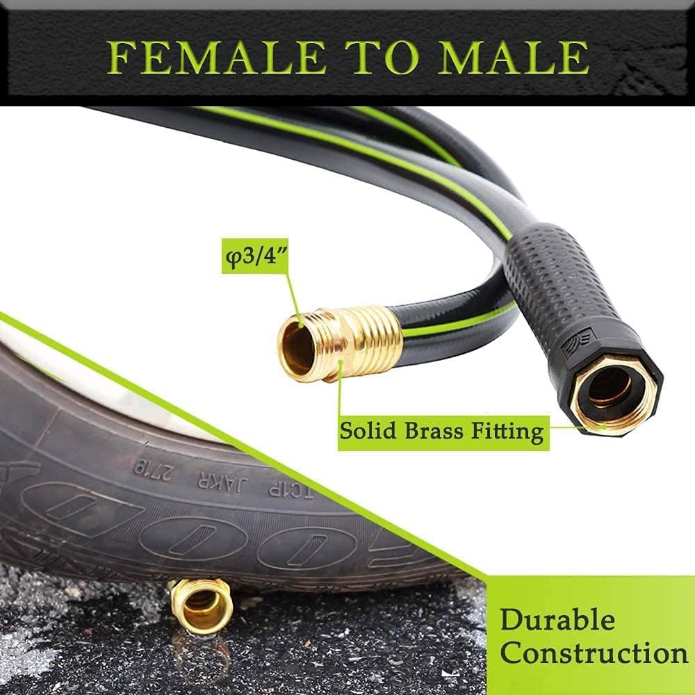 3/4 in. X 100ft Heavy Duty PVC Water Hose with Solid Brass Fittings, Pack of 2 U4584