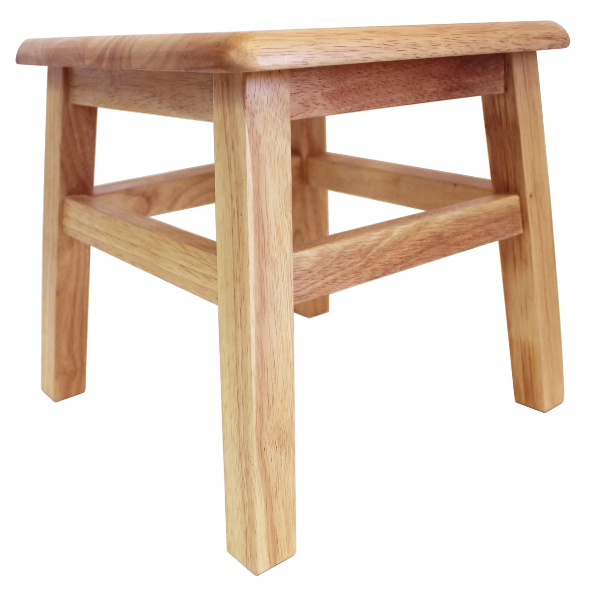 Solid Hardwood Wooden Step Stool, 12.25 Inches Height, Natural S129190