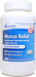 600mg Guaifenesin 12 Hour Extended Release Expectorant 500 Count M993940