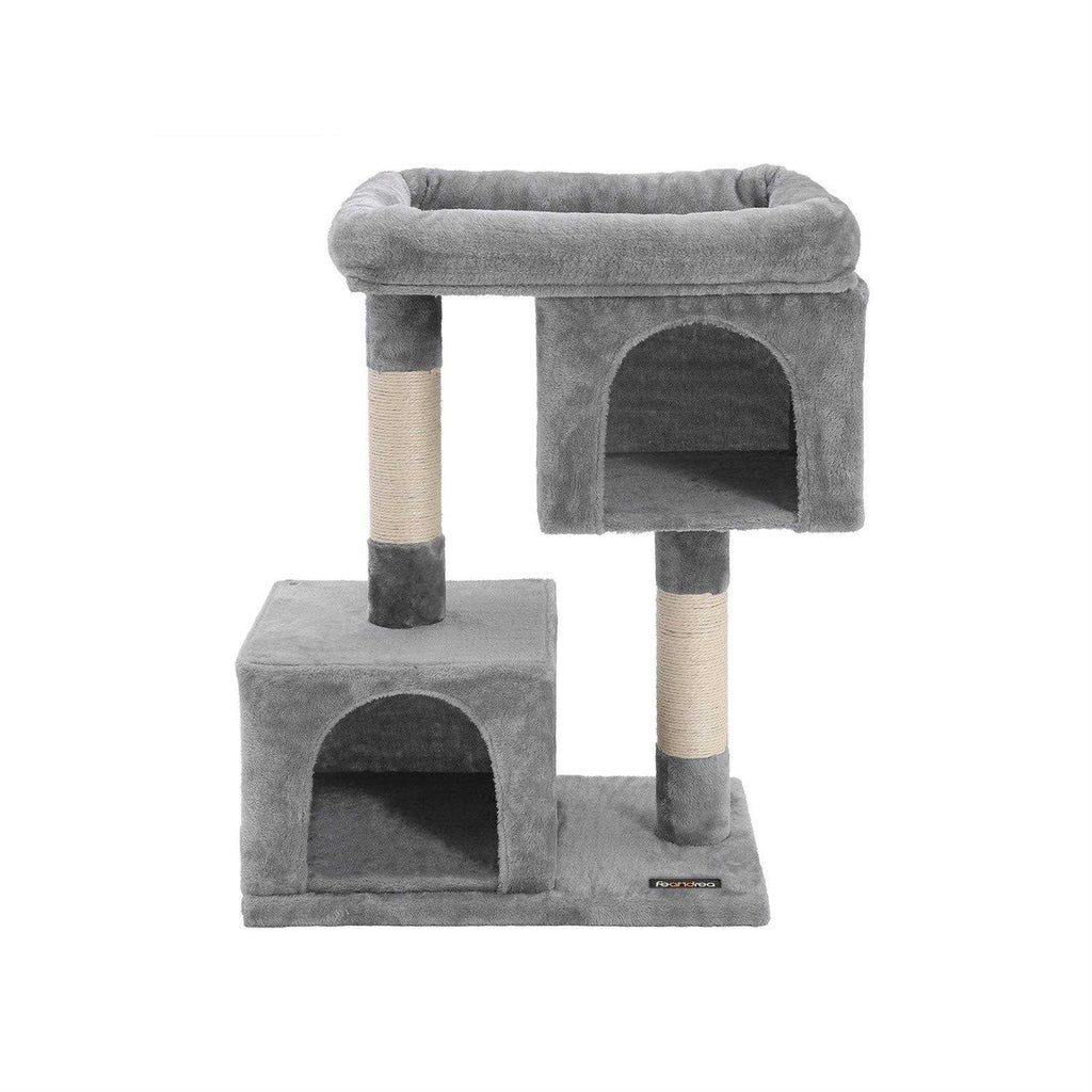 Cat Tree with Sisal Scratching Posts and 2 Plush Condos K86095