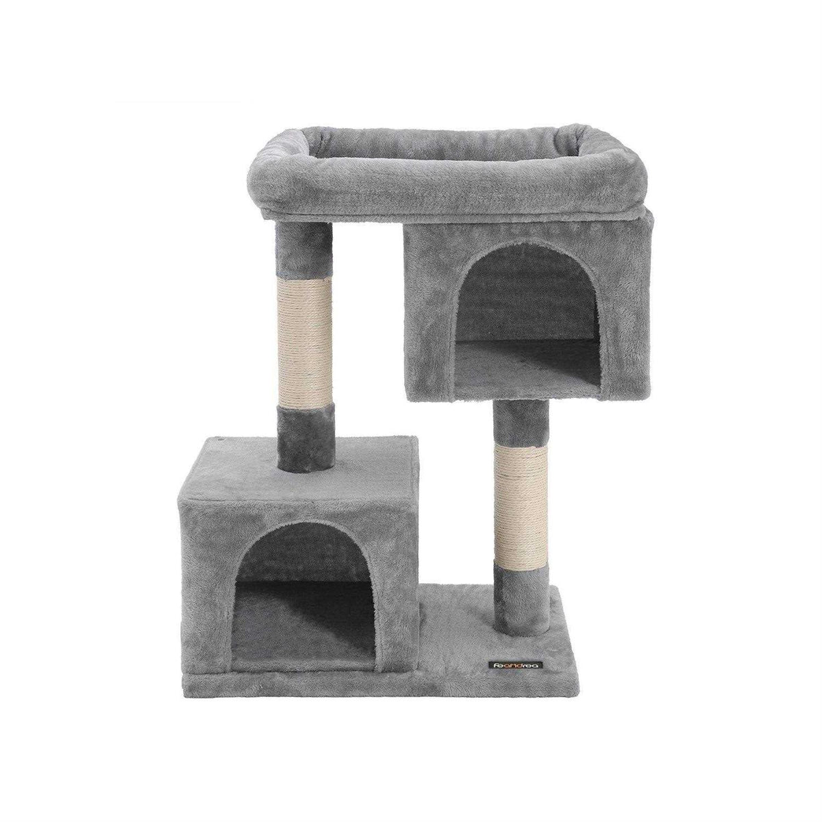 Cat Tree with Sisal Scratching Posts and 2 Plush Condos K86095