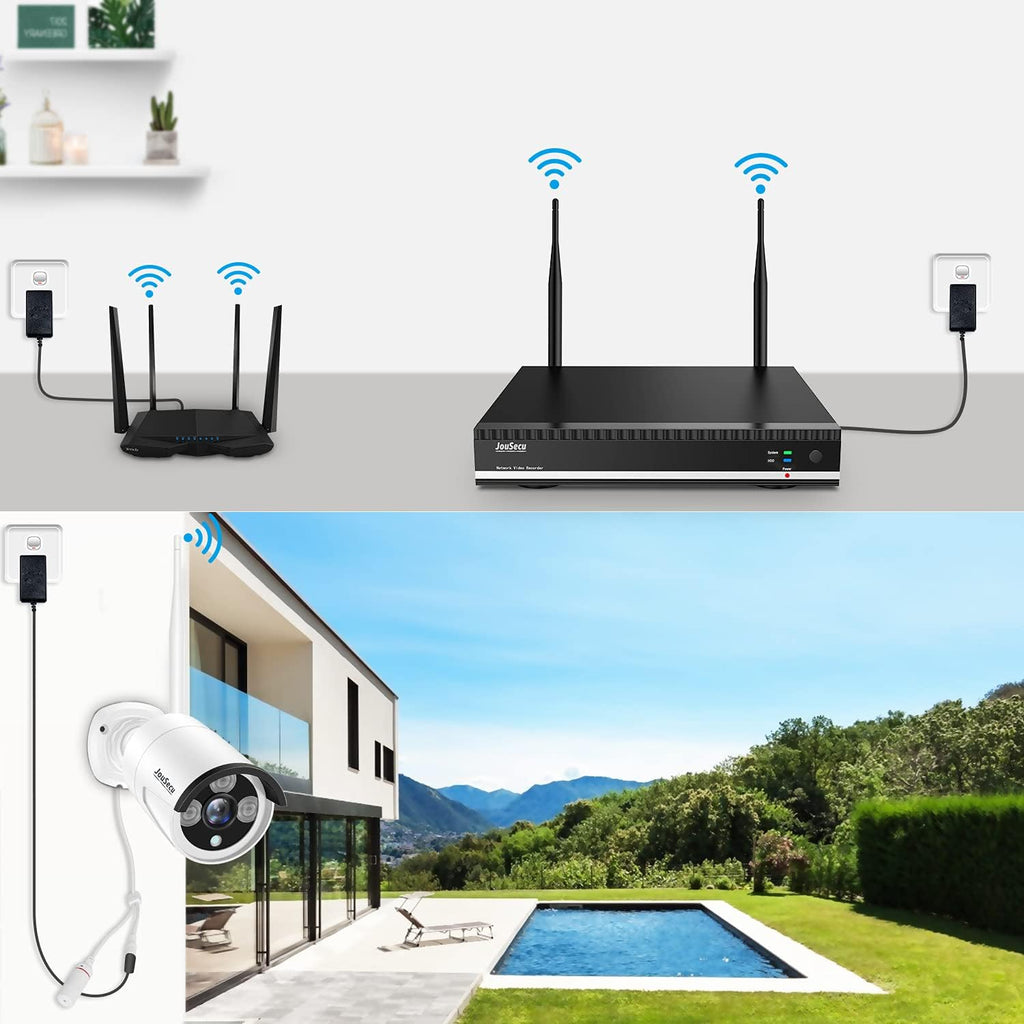 8CH 4Pcs 1080P Night Vision Security Camera System with 1TB Hard Drive F15370