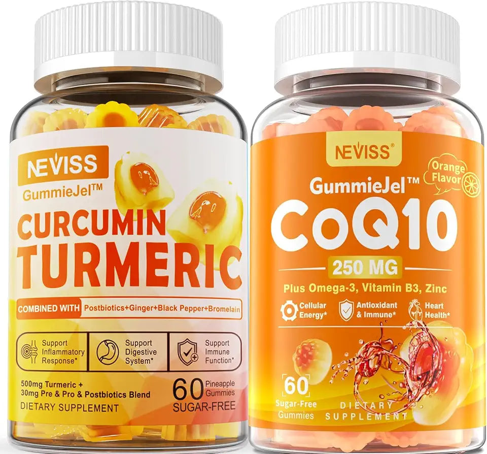 Sugar Free Turmeric Curcumin 550mg & CoQ10 250mg Gummies A431