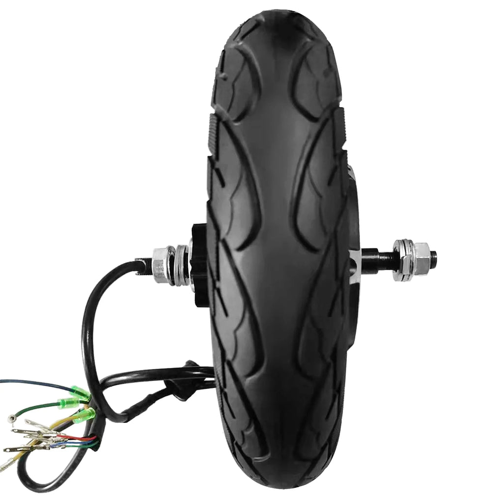 10'' Electric Scooter Front Tire with Hub Motor 48V 500W Brushless Wheel Replacement B12577