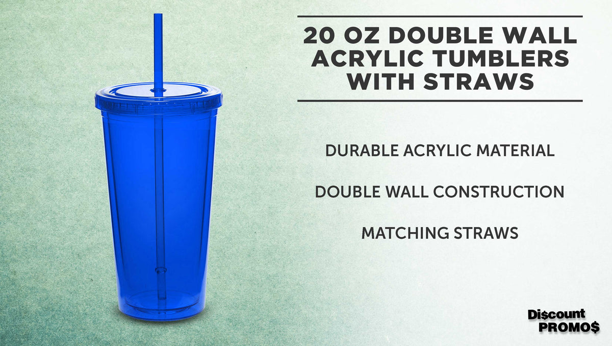 20 oz Set of 10 BPA Free Acrylic Tumblers S977